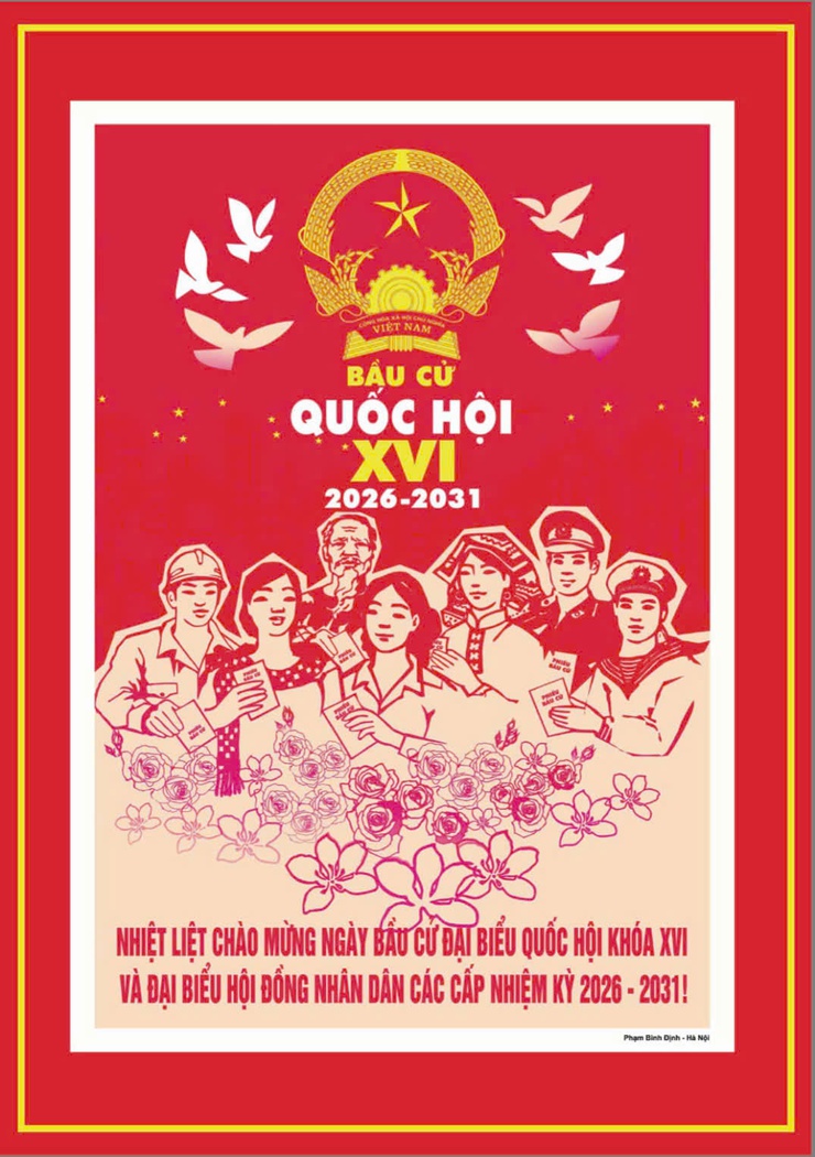 Hướng dẫn trang trí địa điểm bỏ phiếu bầu cử đại biểu Quốc hội khóa XVI và đại biểu HĐND các cấp nhiệm kỳ 2026- 2031.- Ảnh 8.