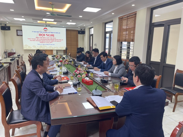 UBMTTQ xã Thiên Lộc tổ chức Hội nghị hiệp thương lần thứ Hai, thỏa thuận lập danh sách sơ bộ những người ứng cử đại biều HĐND xã Thiên Lộc khóa II, nhiệm kỳ 2026 – 2031.- Ảnh 1.