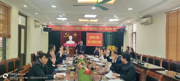 UBMTTQ xã Thiên Lộc tổ chức Hội nghị hiệp thương lần thứ Hai, thỏa thuận lập danh sách sơ bộ những người ứng cử đại biều HĐND xã Thiên Lộc khóa II, nhiệm kỳ 2026 – 2031.- Ảnh 6.
