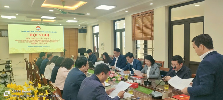 UBMTTQ xã Thiên Lộc tổ chức Hội nghị hiệp thương lần thứ Hai, thỏa thuận lập danh sách sơ bộ những người ứng cử đại biều HĐND xã Thiên Lộc khóa II, nhiệm kỳ 2026 – 2031.- Ảnh 4.