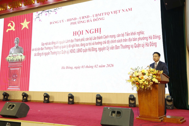 Phường Hà Đông gặp mặt cán bộ lão thành nhân dịp Tết Bính Ngọ 2026- Ảnh 1.