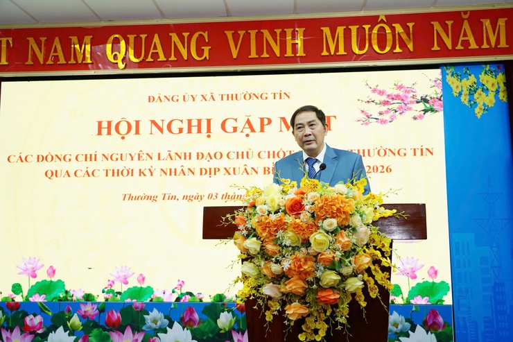 Hội nghị gặp mặt các đồng chí nguyên lãnh đạo chủ chốt huyện Thường Tín qua các thời kỳ.- Ảnh 2.