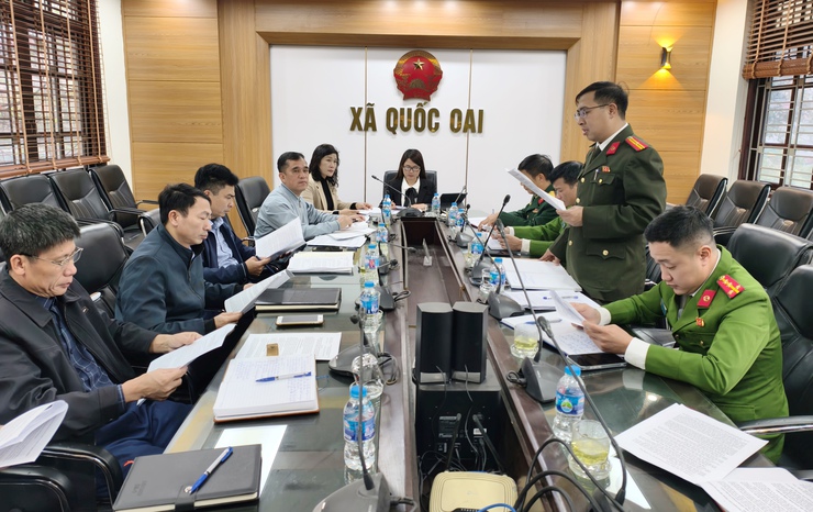 BAN VĂN HÓA – XÃ HỘI HĐND XÃ QUỐC OAI GIÁM SÁT CÔNG TÁC BẢO ĐẢM AN NINH, TRẬT TỰ PHỤC VỤ TẾT NGUYÊN ĐÁN VÀ BẦU CỬ- Ảnh 1.