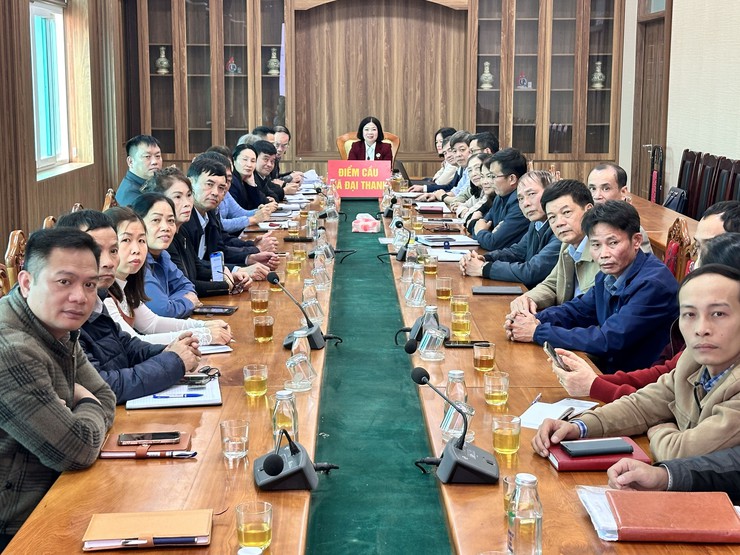 Đảng bộ xã Đại Thanh dự hội nghị trực tuyến Hướng dẫn sử dụng Giải quyết các thủ tục hành chính của Đảng trên môi trường mạng- Ảnh 1.