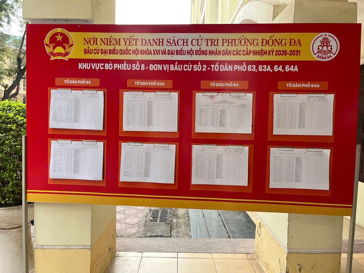 Niêm yết danh sách cử tri phục vụ cuộc bầu cử đại biểu Quốc hội và đại biểu HĐND các cấp nhiệm kỳ 2026 - 2030 trên địa bàn phường Đống Đa- Ảnh 9.