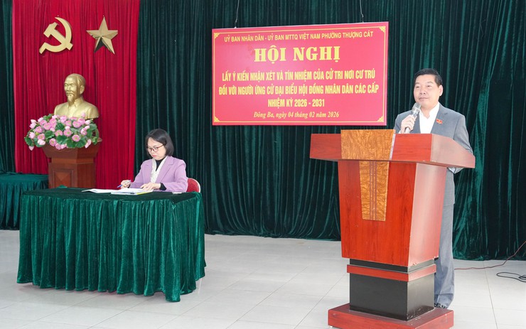 PHƯỜNG THƯỢNG CÁT TỔ CHỨC HỘI NGHỊ LẤY Ý KIẾN NHẬN XÉT, TÍN NHIỆM CỬ TRI NƠI CƯ TRÚ ĐỐI VỚI NGƯỜI ỨNG CỬ ĐẠI BIỂU HĐND CÁC CẤP- Ảnh 9.