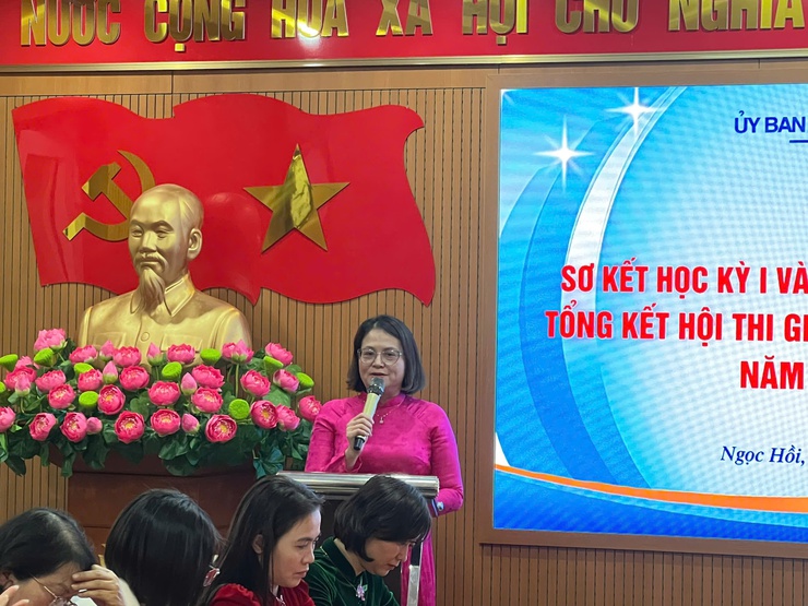 HỘI NGHỊ SƠ KẾT HỌC KỲ I VÀ TỔNG KẾT HỘI THI GIÁO VIÊN DẠY GIỎI CẤP TIỂU HỌC XÃ NGỌC HỒI – TỪ ĐÁNH GIÁ THỰC CHẤT ĐẾN ĐỊNH HƯỚNG PHÁT TRIỂN BỀN VỮNG- Ảnh 6.