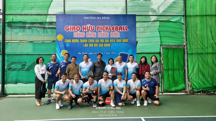 Phường Ba Đình tổ chức giải Pickleball giao hữu mừng Đảng – mừng Xuân Bính Ngọ 2026- Ảnh 1.