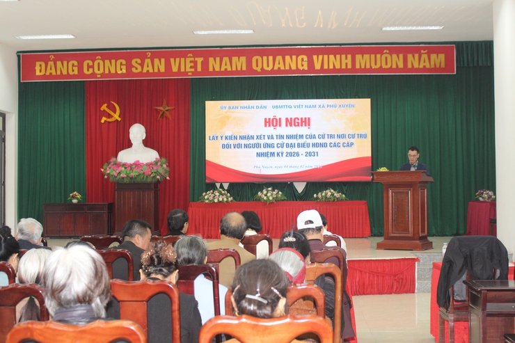 PHÚ XUYÊN LẤY Ý KIẾN CỬ TRI NƠI CÔNG TÁC ĐỐI VỚI NGƯỜI ĐƯỢC DỰ KIẾN GIỚI THIỆU ỨNG CỬ ĐẠI BIỂU HĐND XÃ, NHIỆM KỲ 2026-2031- Ảnh 5.