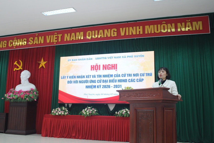 PHÚ XUYÊN LẤY Ý KIẾN CỬ TRI NƠI CÔNG TÁC ĐỐI VỚI NGƯỜI ĐƯỢC DỰ KIẾN GIỚI THIỆU ỨNG CỬ ĐẠI BIỂU HĐND XÃ, NHIỆM KỲ 2026-2031- Ảnh 3.