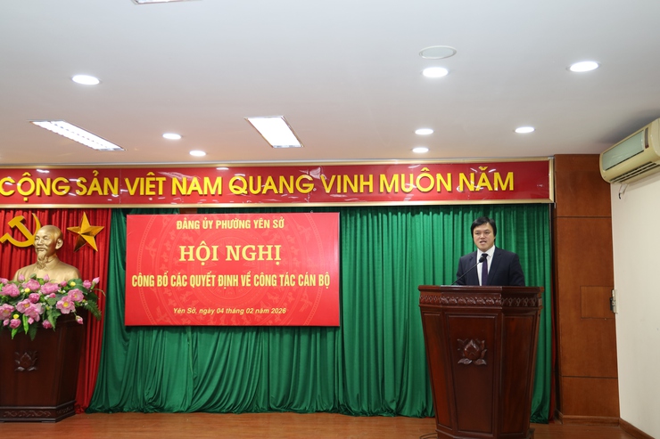 Phường Yên Sở tổ chức hội nghị công bố các Quyết định về công tác cán bộ- Ảnh 3.