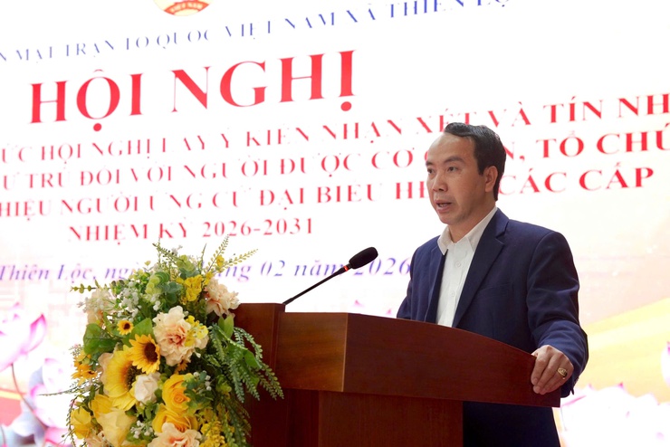 Xã Thiên Lộc tổ chức hội nghị hướng dẫn lấy ý kiến nhận xét và tín nhiệm của cử tri nơi cư trú đối với người được giới thiệu ứng cử đại biểu HĐND các cấp&nbsp;nhiệm kỳ 2026 – 2031- Ảnh 2.