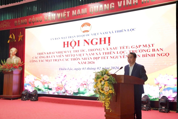 Ủy ban MTTQ Việt Nam xã Thiên Lộc triển khai nhiệm vụ trước, trong và sau Tết; gặp mặt Ủy viên MTTQ và trưởng Ban công tác Mặt trận các thôn nhân dịp Tết nguyên đán Bính Ngọ 2026- Ảnh 3.