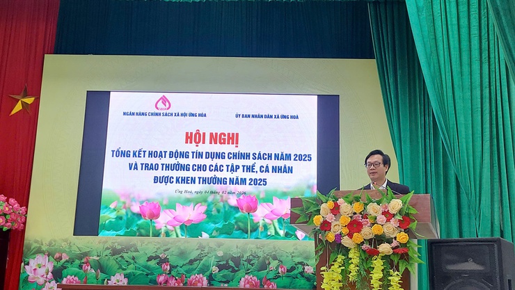 NGÂN HÀNG CHÍNH SÁCH XÃ HỘI TỔNG KẾT HOẠT ĐỘNG TÍN DỤNG CHÍNH SÁCH NĂM 2025 TẠI XÃ ỨNG HÒA.- Ảnh 3.