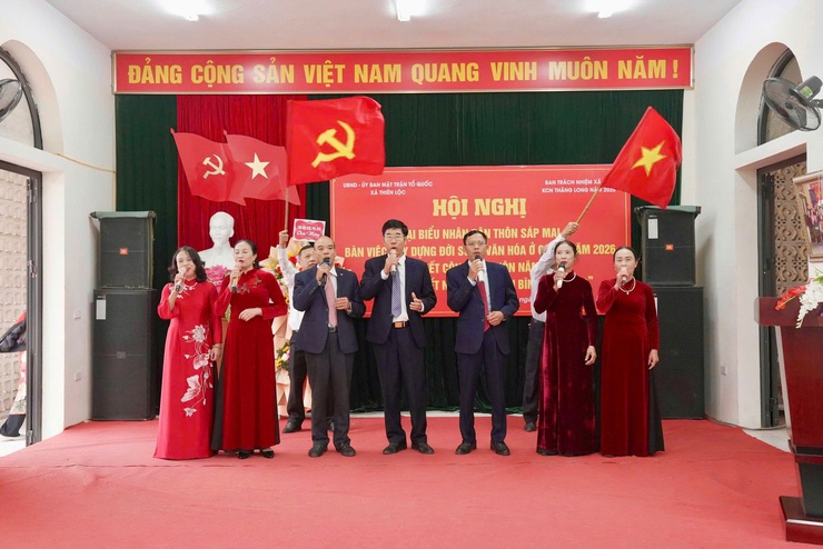 Thôn Sáp Mai, xã Thiên Lộc tổ chức hội nghị đại biểu nhân dân bàn việc xây dựng đời sống văn hóa ở cơ sở năm 2026; tổng kết công tác Thôn năm 2025- Ảnh 5.