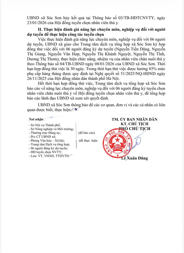 THÔNG BÁO
Một số nội dung liên quan đến tuyển chọn nhân viên chăn nuôi thú y- Ảnh 2.