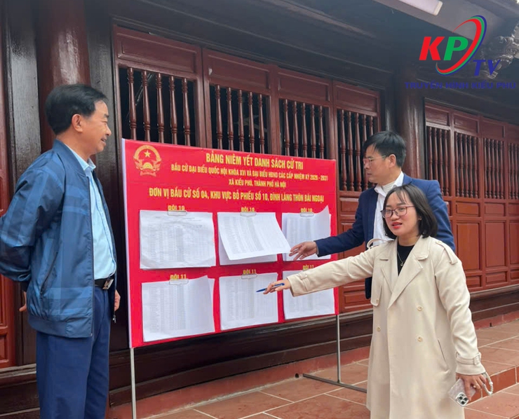 KIỀU PHÚ TĂNG CƯỜNG KIỂM TRA CÔNG TÁC NIÊM YẾT DANH SÁCH CỬ TRI PHỤC VỤ BẦU CỬ- Ảnh 4.