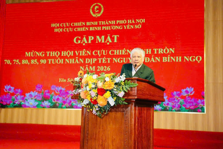 Ấm áp nghĩa tình đồng đội trong chương trình mừng thọ hội viên Cựu chiến binh phường Yên Sở- Ảnh 3.