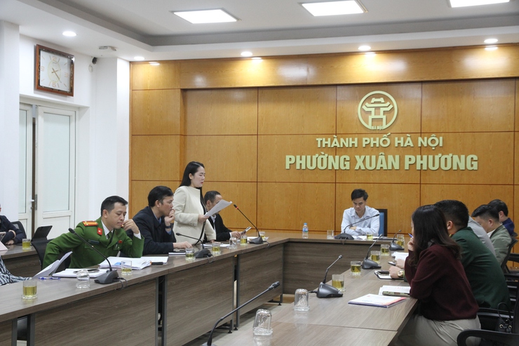 Phường Xuân Phương rà soát tiến độ, triển khai nhiệm vụ trọng tâm công tác bầu cử đại biểu Quốc hội khóa XVI và đại biểu HĐND các cấp.- Ảnh 1.