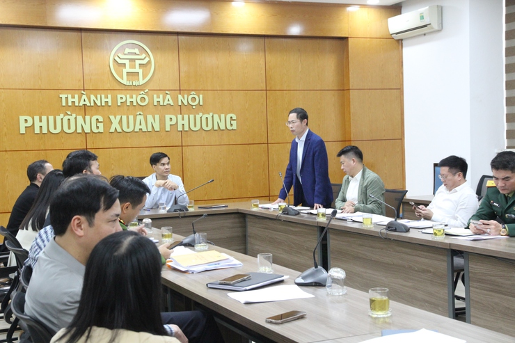 Phường Xuân Phương rà soát tiến độ, triển khai nhiệm vụ trọng tâm công tác bầu cử đại biểu Quốc hội khóa XVI và đại biểu HĐND các cấp.- Ảnh 4.