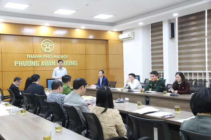 Phường Xuân Phương rà soát tiến độ, triển khai nhiệm vụ trọng tâm công tác bầu cử đại biểu Quốc hội khóa XVI và đại biểu HĐND các cấp.- Ảnh 7.