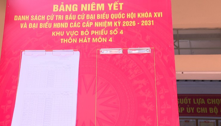 Xã Hát Môn hoàn thành niêm yết danh sách cử tri bầu cử đại biểu Quốc hội và đại biểu HĐND các cấp nhiệm kỳ 2026 - 2031- Ảnh 4.