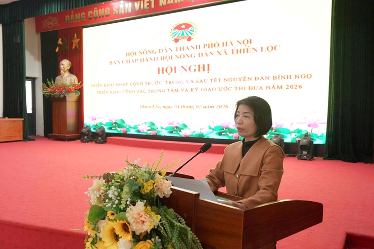 Hội Nông dân xã Thiên Lộc triển khai hoạt động trước, trong và sau Tết Nguyên đán Bính Ngọ; triển khai công tác trọng tâm và ký giao ước thi đua năm 2026- Ảnh 4.