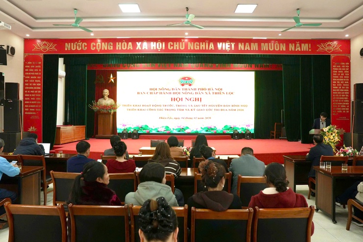 Hội Nông dân xã Thiên Lộc triển khai hoạt động trước, trong và sau Tết Nguyên đán Bính Ngọ; triển khai công tác trọng tâm và ký giao ước thi đua năm 2026- Ảnh 1.