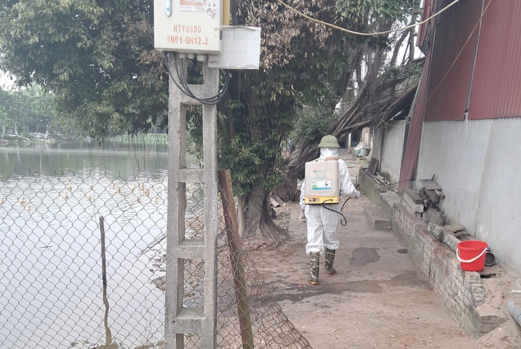 Phú Xuyên đồng loạt ra quân vệ sinh, tiêu độc khử trùng môi trường phòng chống dịch bệnh dịp Tết- Ảnh 2.