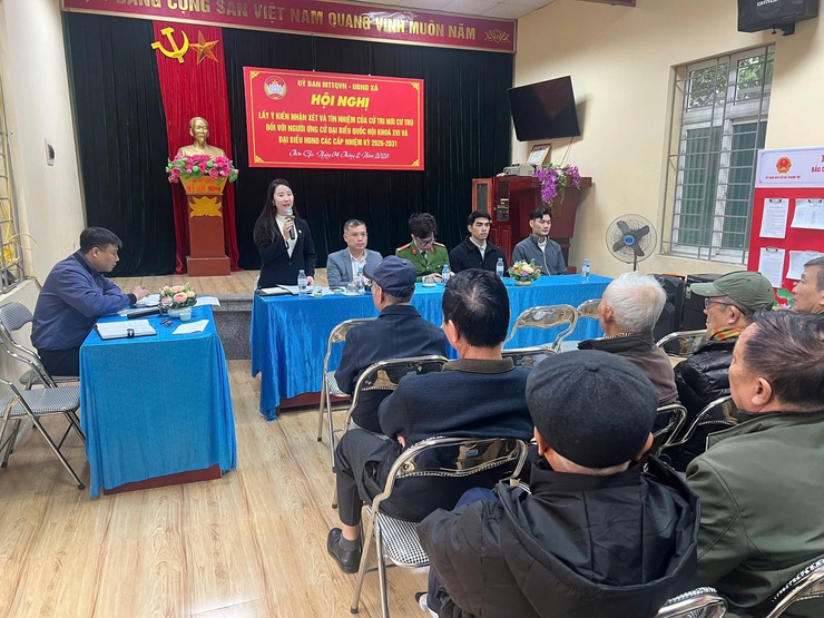 MTTQ XÃ THANH TRÌ TỔ CHỨC CÁC HỘI NGHỊ LẤY Ý KIẾN NHẬN XÉT VÀ TÍN NHIỆM CỦA CỬ TRI NƠI CƯ TRÚ ĐỐI VỚI NGƯỜI ỨNG CỬ ĐẠI BIỂU HĐND CÁC CẤP NHIỆM KỲ 2026 - 2031- Ảnh 1.