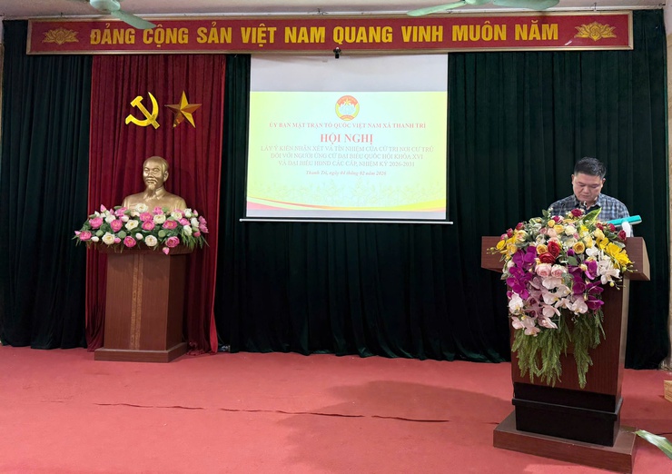 MTTQ XÃ THANH TRÌ TỔ CHỨC CÁC HỘI NGHỊ LẤY Ý KIẾN NHẬN XÉT VÀ TÍN NHIỆM CỦA CỬ TRI NƠI CƯ TRÚ ĐỐI VỚI NGƯỜI ỨNG CỬ ĐẠI BIỂU HĐND CÁC CẤP NHIỆM KỲ 2026 - 2031- Ảnh 6.