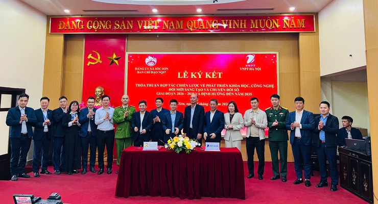 Xã Sóc Sơn ký kết Thỏa thuận hợp tác chiến lược với VNPT Hà Nội, tạo đột phá trong chuyển đổi số- Ảnh 11.