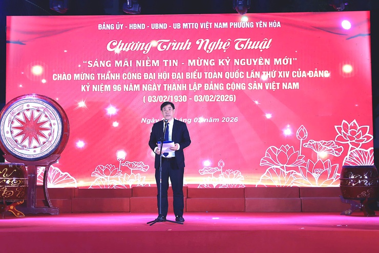 Phường Yên Hòa tổ chức chương trình nghệ thuật "Sáng mãi niềm tin - Chào kỷ nguyên mới" chào mừng thành công Đại hội XIV của Đảng- Ảnh 2.