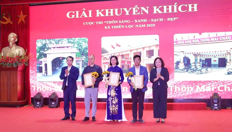 UBND xã Thiện Lộc tổ chức hội nghị tổng kết cuộc thi "Thôn sáng - xanh - sạch - đẹp" năm 2025- Ảnh 12.