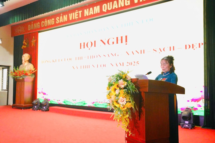 UBND xã Thiện Lộc tổ chức hội nghị tổng kết cuộc thi "Thôn sáng - xanh - sạch - đẹp" năm 2025- Ảnh 9.