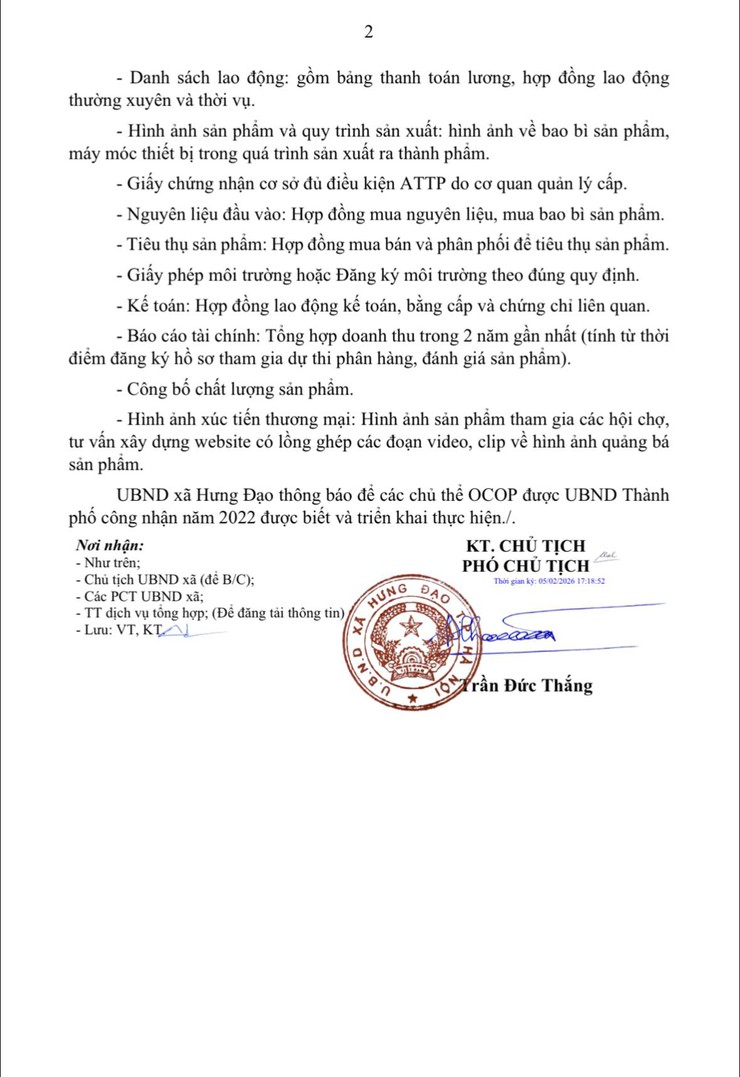 Thông báo sản phẩm OCOP hết thời hạn chứng nhận theo quy định- Ảnh 2.