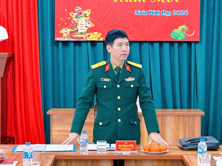 Bộ Tư lệnh Thủ đô Hà Nội thăm, làm việc và chúc Tết Ban Chỉ huy Quân sự phường Thanh Liệt- Ảnh 2.