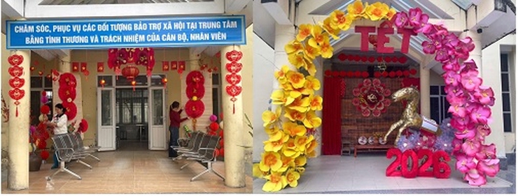 Trung tâm Bảo trợ xã hội 2 Hà Nội tổ chức trang trí đón Tết Nguyên đán Bính Ngọ 2026- Ảnh 1.