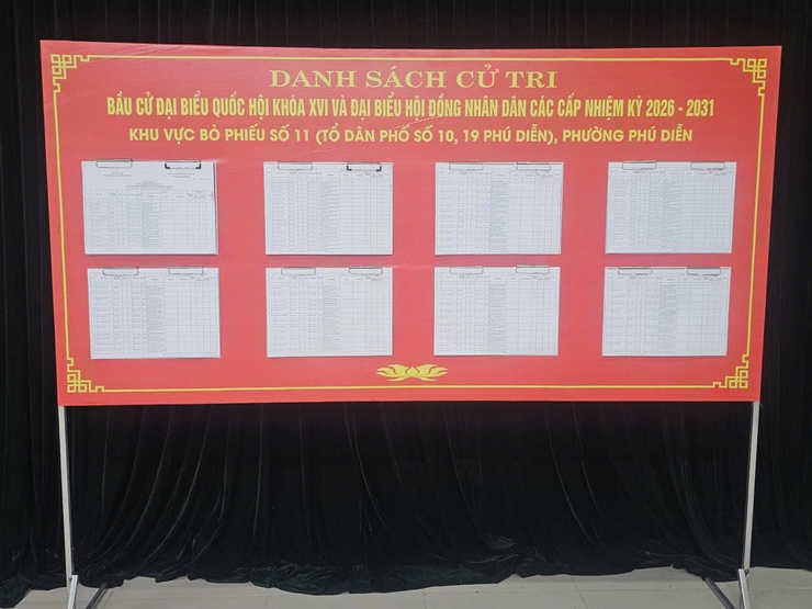 Phường Phú Diễn hoàn thành niêm yết danh sách cử tri phục vụ bầu cử Quốc hội khóa XVI và đại biểu HĐND các cấp nhiệm kỳ 2026 - 2031- Ảnh 18.