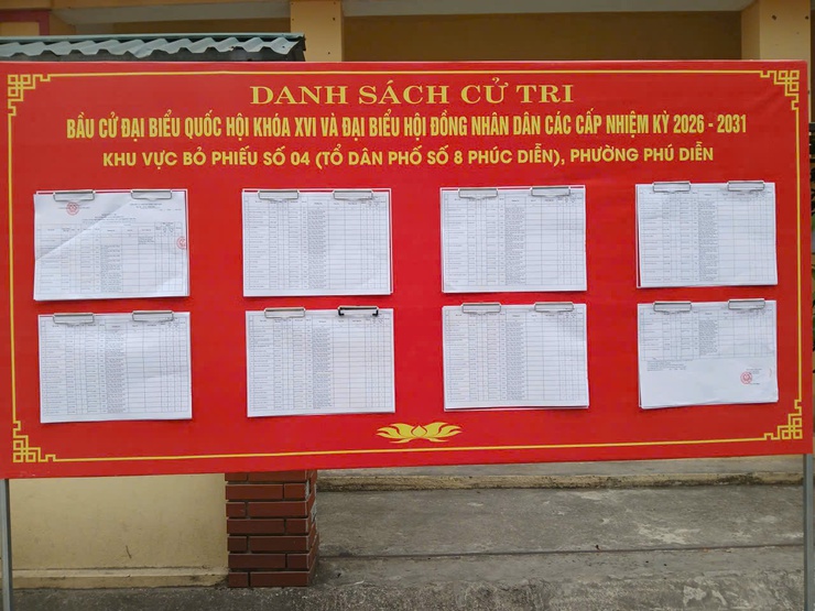 Phường Phú Diễn hoàn thành niêm yết danh sách cử tri phục vụ bầu cử Quốc hội khóa XVI và đại biểu HĐND các cấp nhiệm kỳ 2026 - 2031- Ảnh 4.