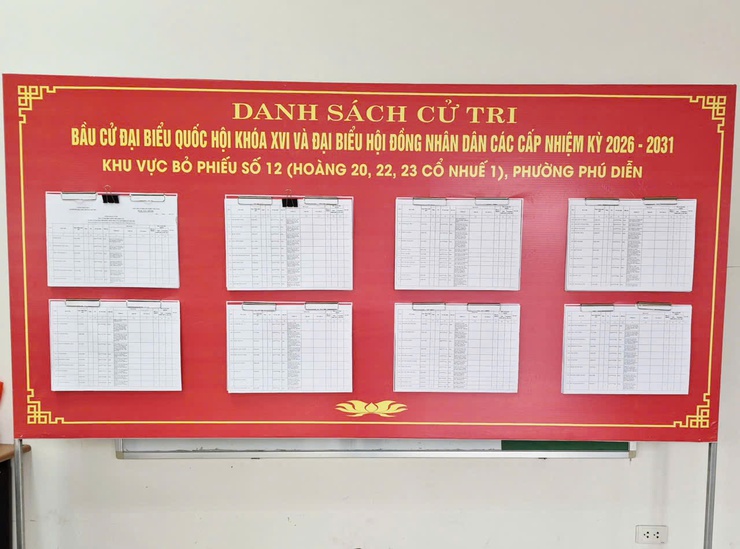 Phường Phú Diễn hoàn thành niêm yết danh sách cử tri phục vụ bầu cử Quốc hội khóa XVI và đại biểu HĐND các cấp nhiệm kỳ 2026 - 2031- Ảnh 7.