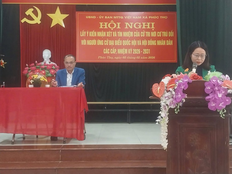 Xã Phúc Thọ: Hoàn thành xong việc lấy ý kiến cử tri nơi cư trú đối với người ứng cử đại biểu HĐND các cấp- Ảnh 1.