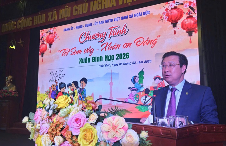 Đảng ủy - HĐND - UBND - UBMTTQ xã Hoài Đức tổ chức trao hơn 330 suất quà tại Chương trình “Tết sum vầy - Xuân ơn Đảng”- Ảnh 6.