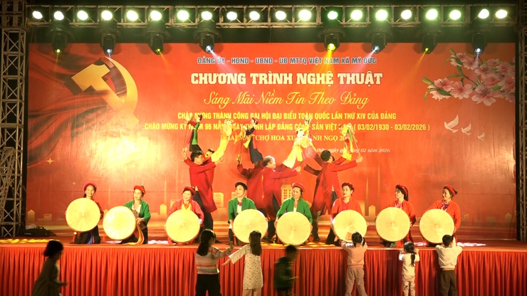 Chương trình nghệ thuật “ Sáng mãi niềm tin theo Đảng” chào mừng Tết Nguyên đán và khai mạc Chợ hoa xuân Bính Ngọ xã Mỹ Đức năm 2026- Ảnh 5.