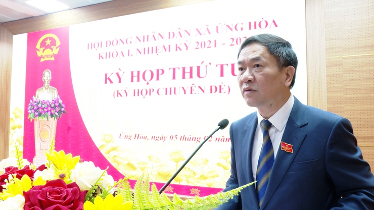 HĐND XÃ ỨNG HOÀ TỔ CHỨC KỲ HỌP THỨ TƯ KỲ HỌP CHUYÊN ĐỀ XEM XÉT, QUYẾT ĐỊNH NHIỀU NỘI DUNG QUAN TRỌNG.- Ảnh 2.