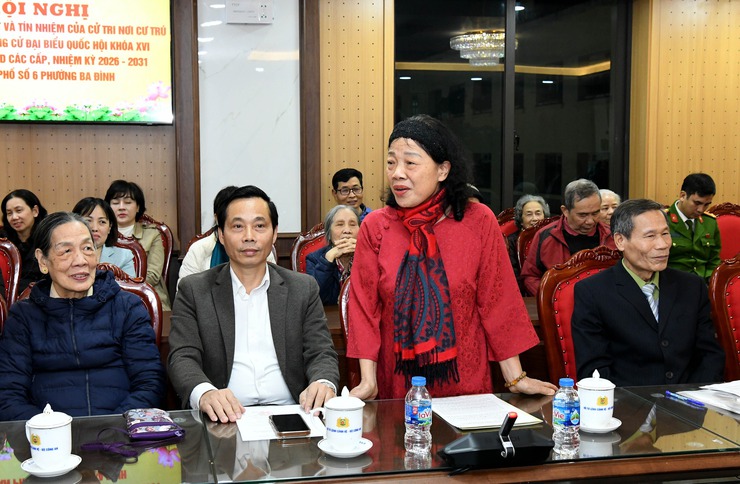 Tổng Bí thư Tô Lâm dự Hội nghị lấy ý kiến cử tri nơi cư trú với người ứng cử đại biểu Quốc hội khóa XVI- Ảnh 6.