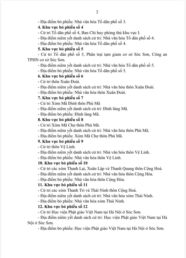 Thông báo về việc niêm yết danh sách cử tri, địa điểm niêm yết danh sách cử tri, địa điểm bỏ phiếu bầu cử đại biểu Quốc hội khóa XVI và đại biểu HĐND các cấp nhiệm kì 2026-2031- Ảnh 3.