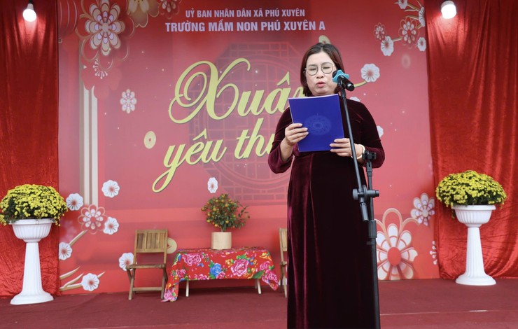 Trường Mầm non Phú Xuyên A tổ chức Hội chợ Xuân năm 2026 với chủ đề "Xuân yêu thương"- Ảnh 1.