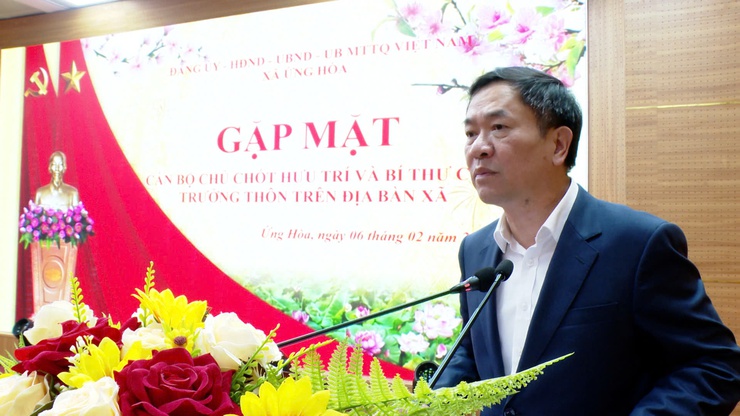 ĐẢNG UỶ - HĐND – UBND – UỶ BAN MTTQ XÃ ỨNG HÒA TỔ CHỨC GẶP MẶT THÂN MẬT CÁN BỘ HƯU TRÍ, BÍ THƯ CHI BỘ, TRƯỞNG THÔN .- Ảnh 1.