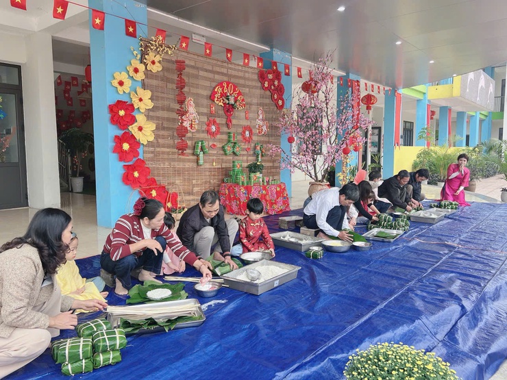 ✨ TRƯỜNG MẦM NON TÂN ƯỚC TỔ CHỨC HOẠT ĐỘNG TRẢI NGHIỆM "GÓI BÁNH CHƯNG"✨- Ảnh 2.